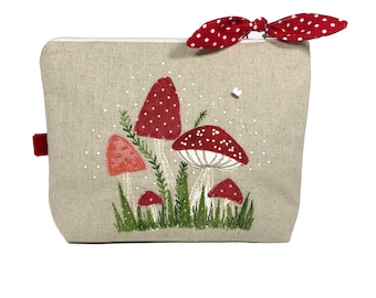 Cute mushroom makeup bag.