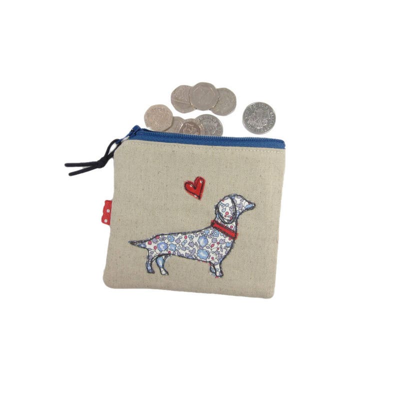 Dachshund Coin Purse Small Zipper Pouch Personalised Gift Dog Lover Gift