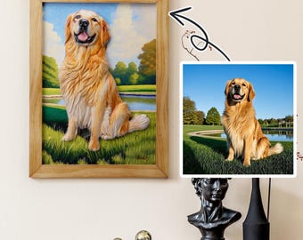 3D Tierportrait individuell: Handgemaltes Relief, individuelle Kunst