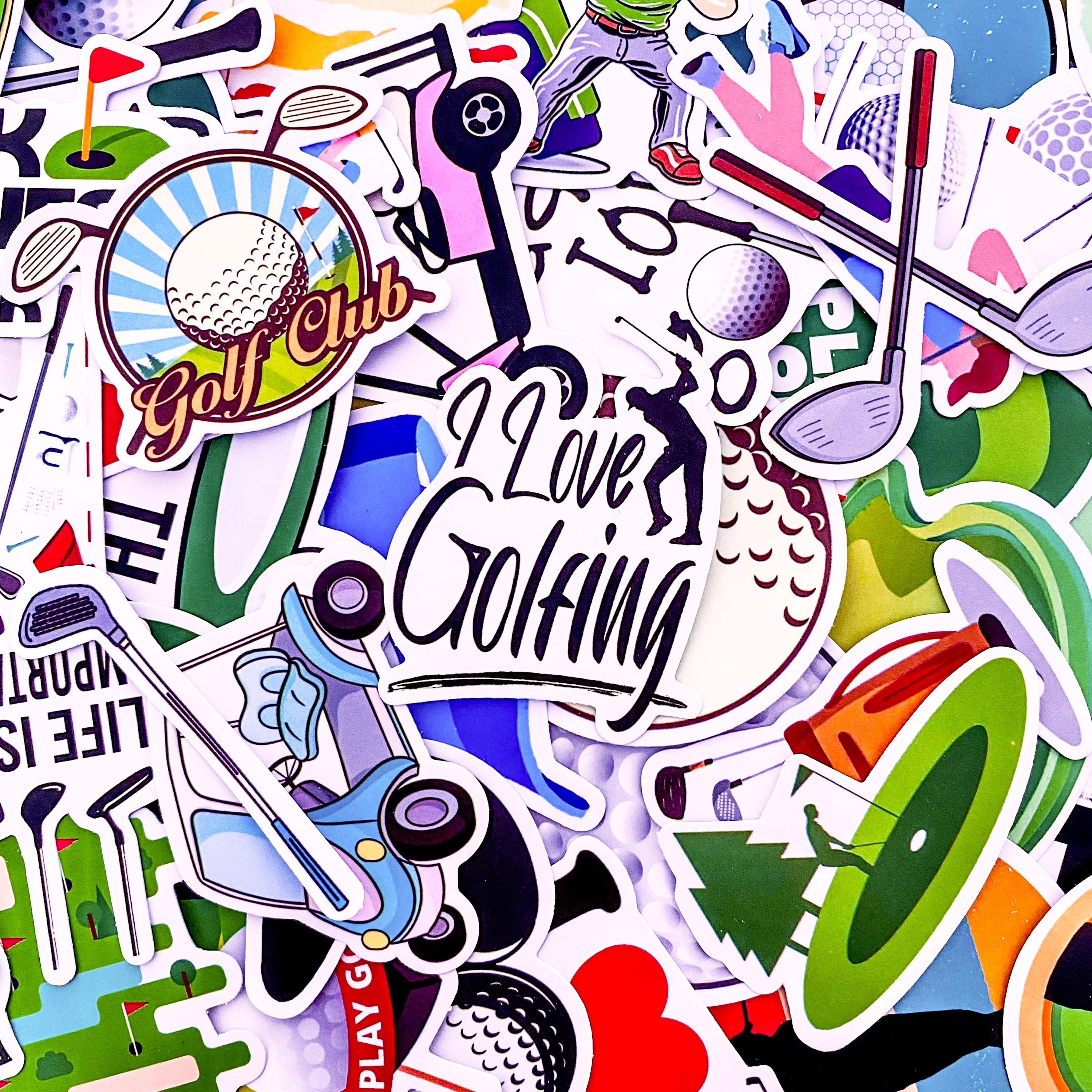 Coursework Stickers 50PCS Golf Ball Club Stickers, Course Scene Stickers, Playful Sports ...