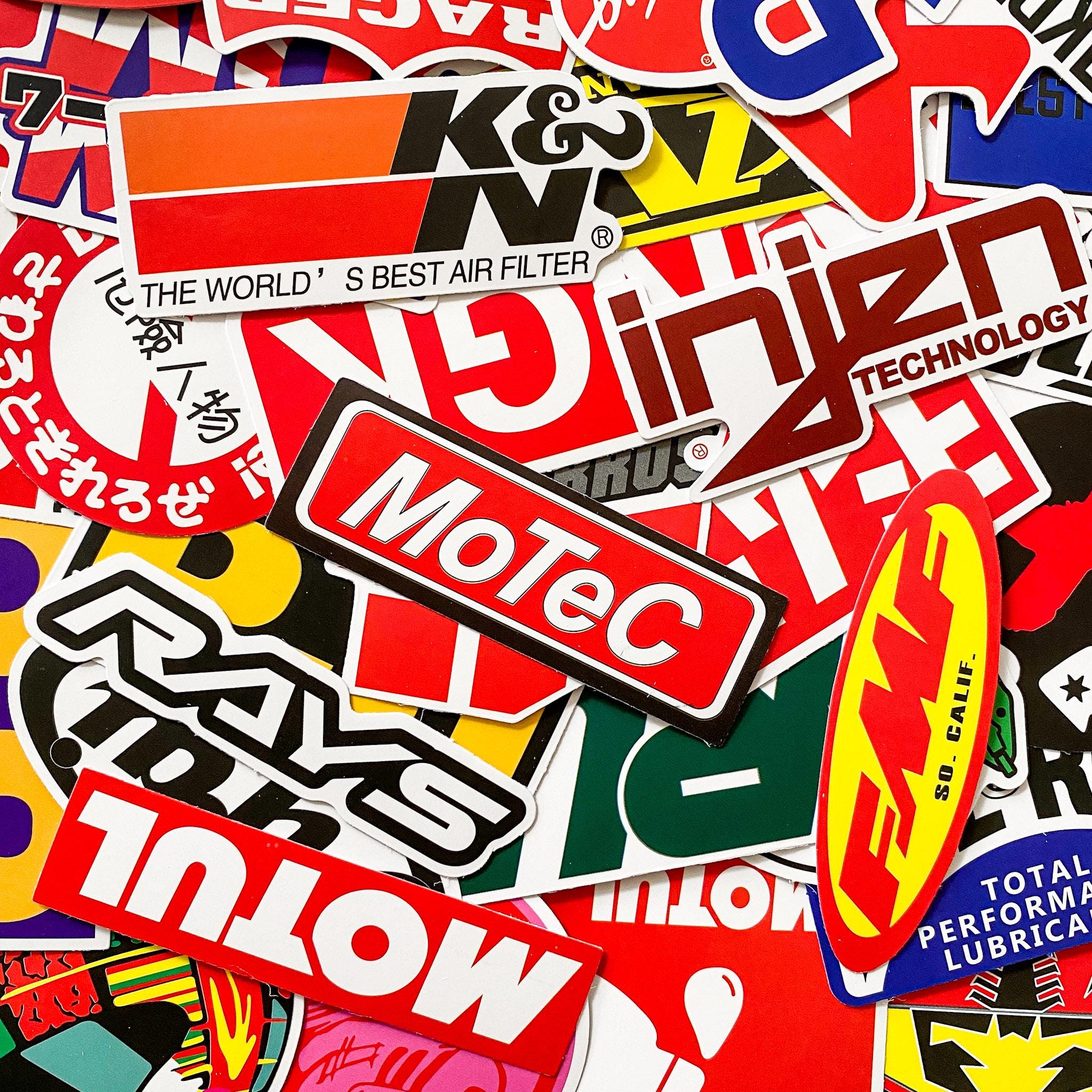 Jdm Racer Sticker 100pcs Racing Stickers, JDM Car Decals, Helmet Stickers, F1 Sticker ...
