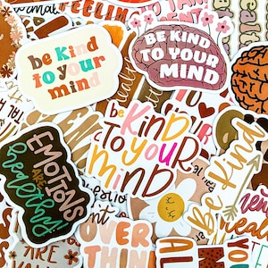 50 STKS stickers positieve geestelijke gezondheid, warme opbeurende citaatstickers, kleurrijke zelfzorgstickers, therapiestickers voor notebooks, koelkast