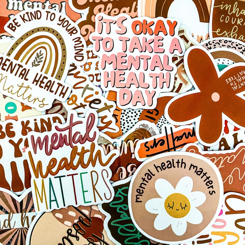 50PCS Positive Mental Health Stickers, Warm Uplifting Quote Stickers ...