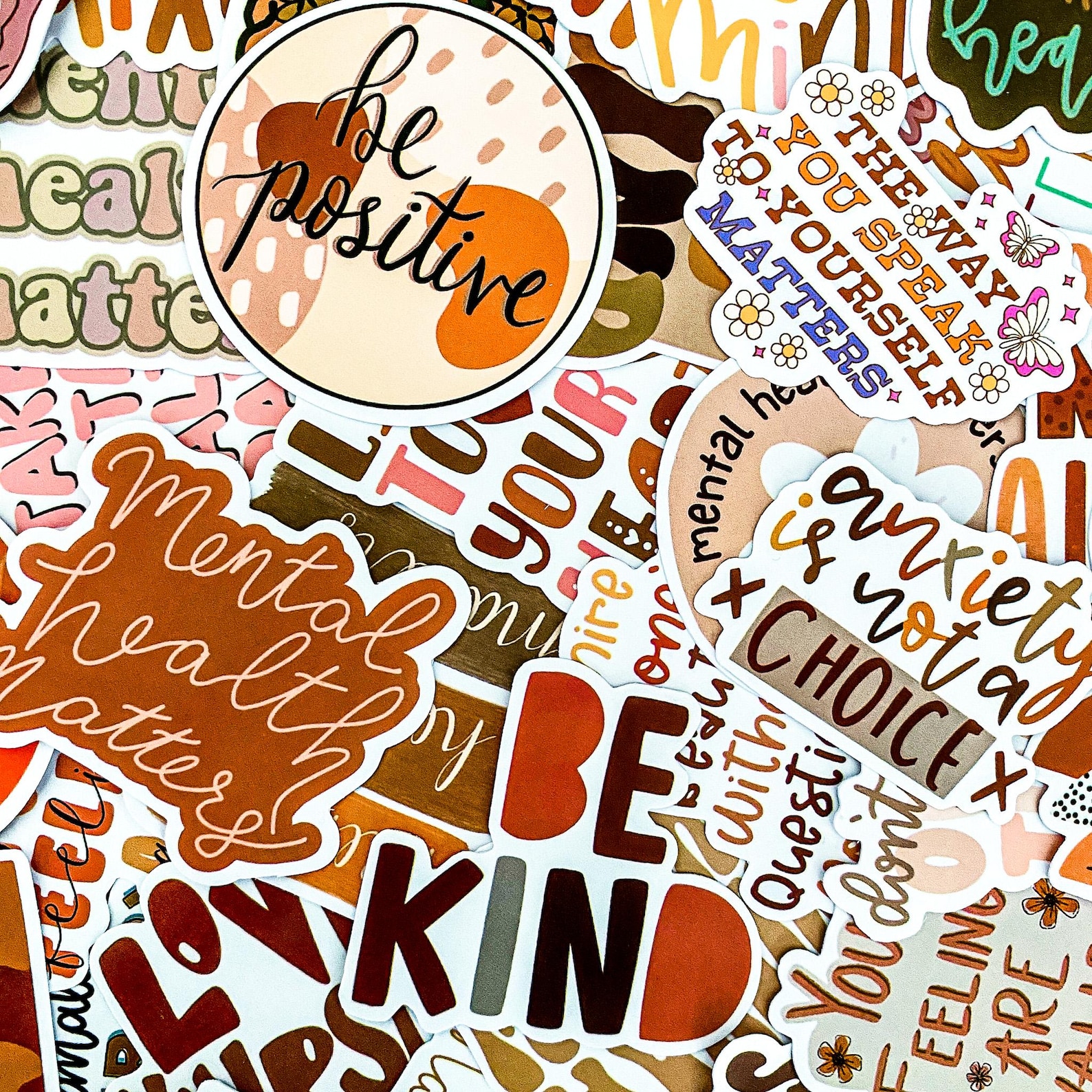 50PCS Positive Mental Health Stickers, Warm Uplifting Quote Stickers ...