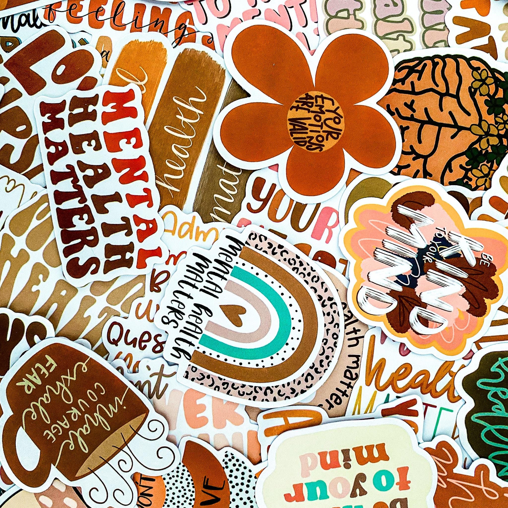 50PCS Positive Mental Health Stickers, Warm Uplifting Quote Stickers ...