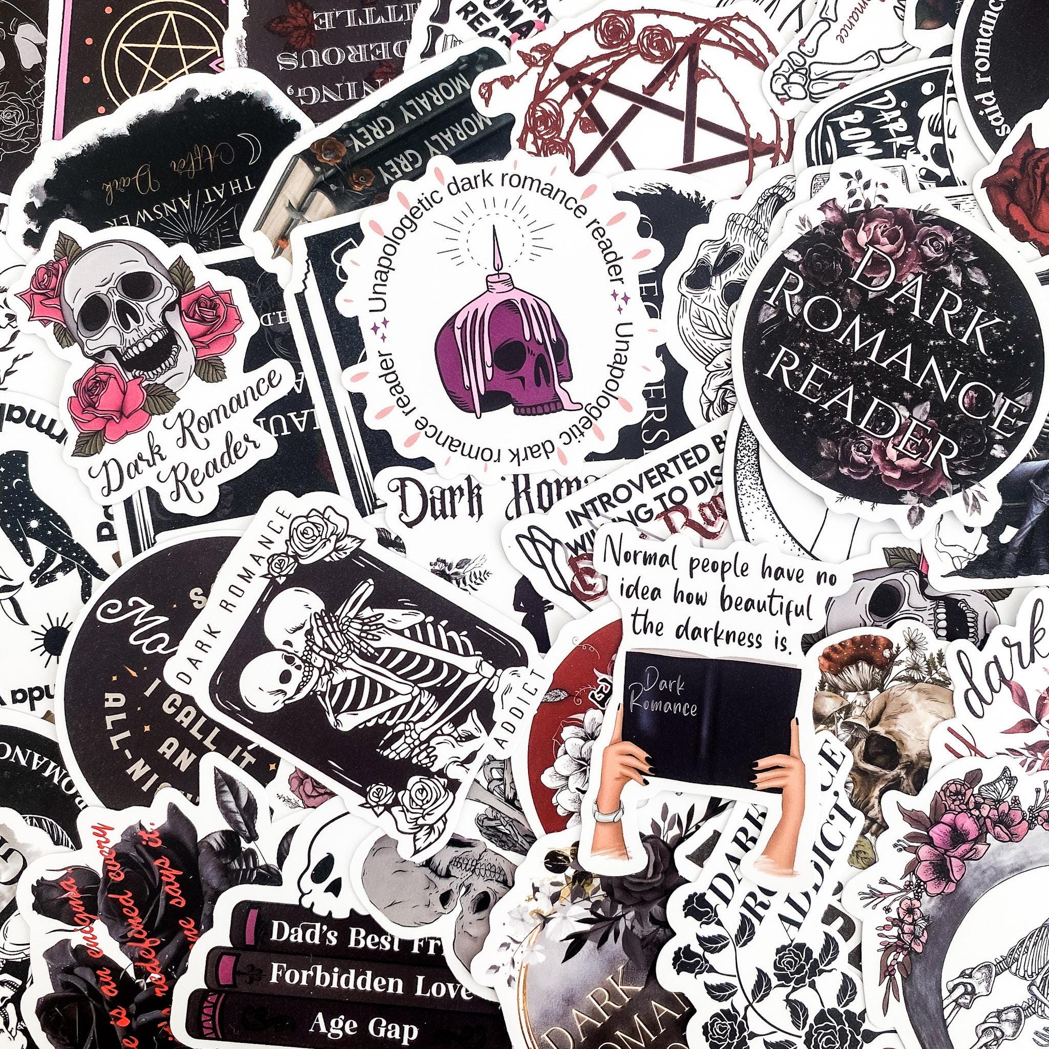 Stickers Romeotics 50 Random Gothic Romance Stickers, Dark Love Stickers, Skull Stickers ...