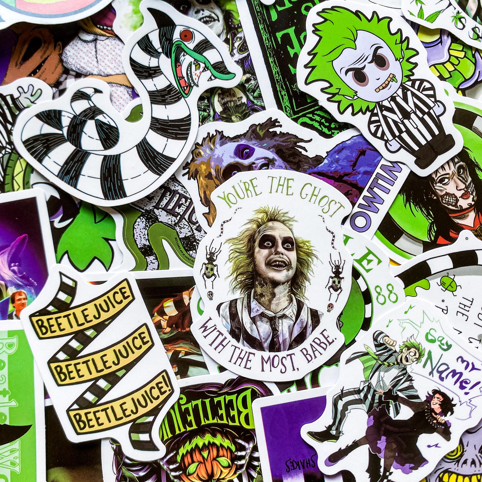 50PCS Dark Weird Horror Stickers, Creepy Green Art Stickers, Cult Ghoul ...