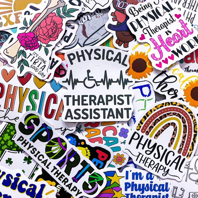 50PCS Physical Therapy Stickers Pack, Colorful PT Stickers, Pediatric Stickers, Waterproof ...