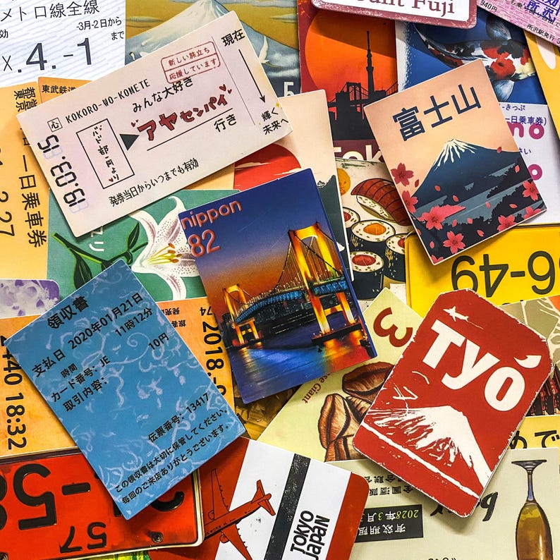 50PCS Japanese Poster Stickers, Bold Kanji Phrase Stickers, Charming ...