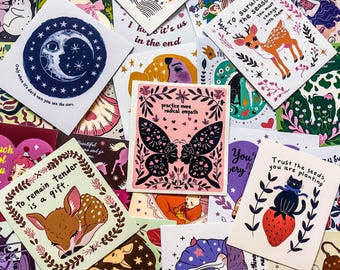 50PCS Storybook Character Quote Stickers, Playful Dream Phrases, Soft Pastel Stickers, Charming Art Stickers for Kindle, Bags, Scrapbooks