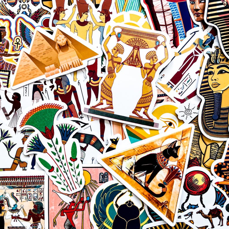 50PCS Ancient Egypt Stickers, Egyptian Gods Stickers, Pharaohs Stickers ...