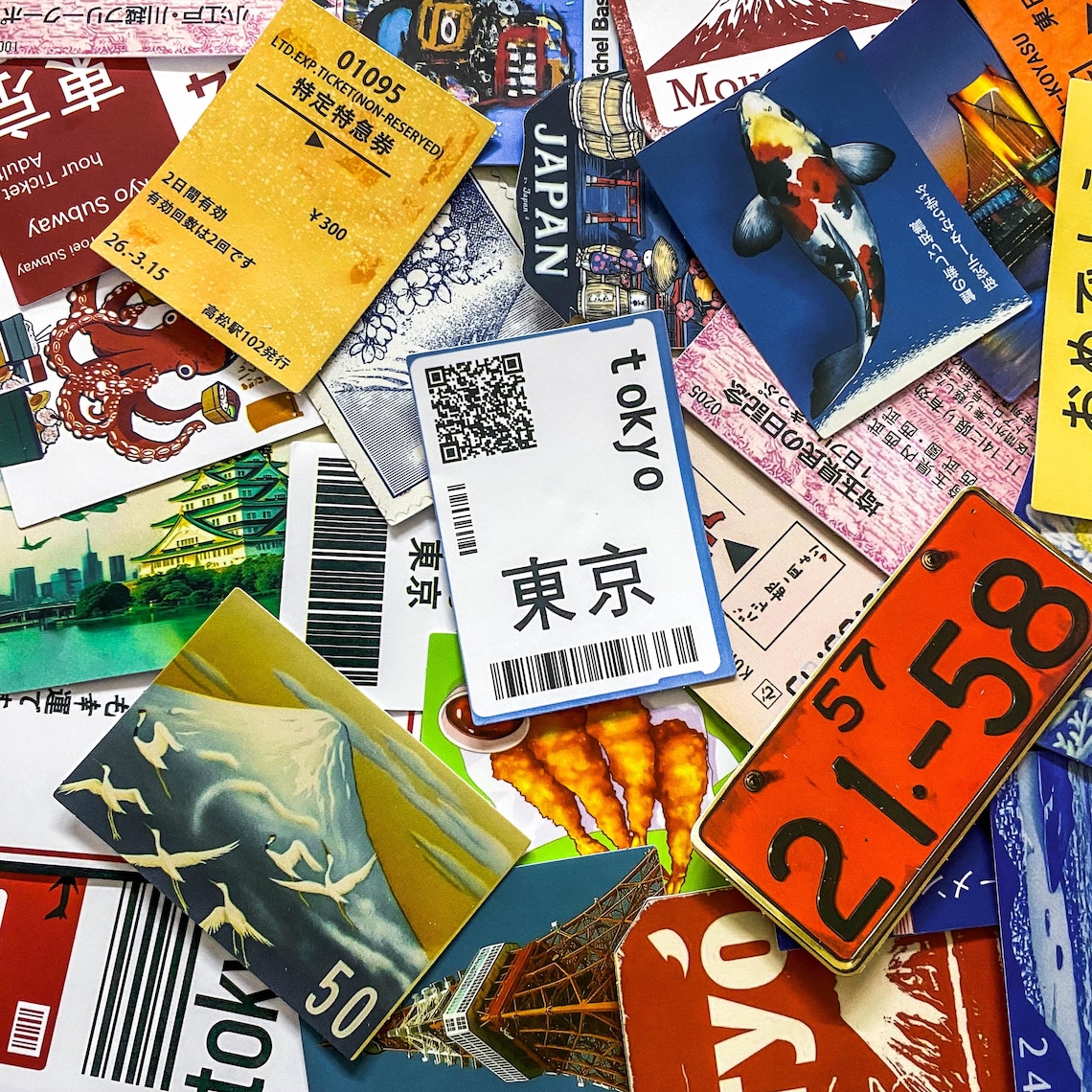 50PCS Japanese Poster Stickers, Bold Kanji Phrase Stickers, Charming ...