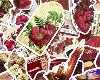 50 stuks bloemen- en vlinderstickers, romantische vintage stickers, esthetische artistieke stickers, elegante stickers voor laptops, telefoonhoesjes