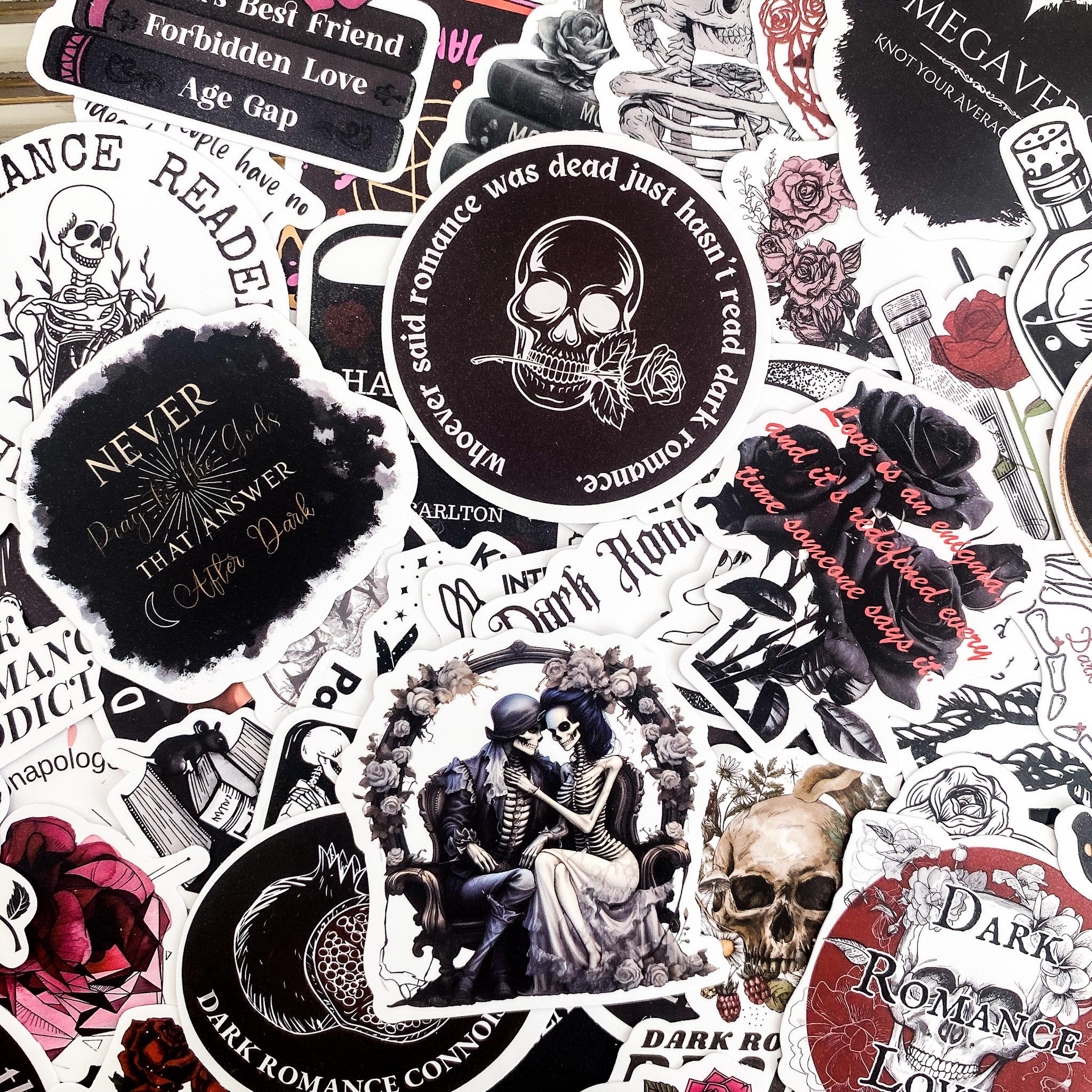 Stickers Romeotics 50 Random Gothic Romance Stickers, Dark Love Stickers, Skull Stickers ...