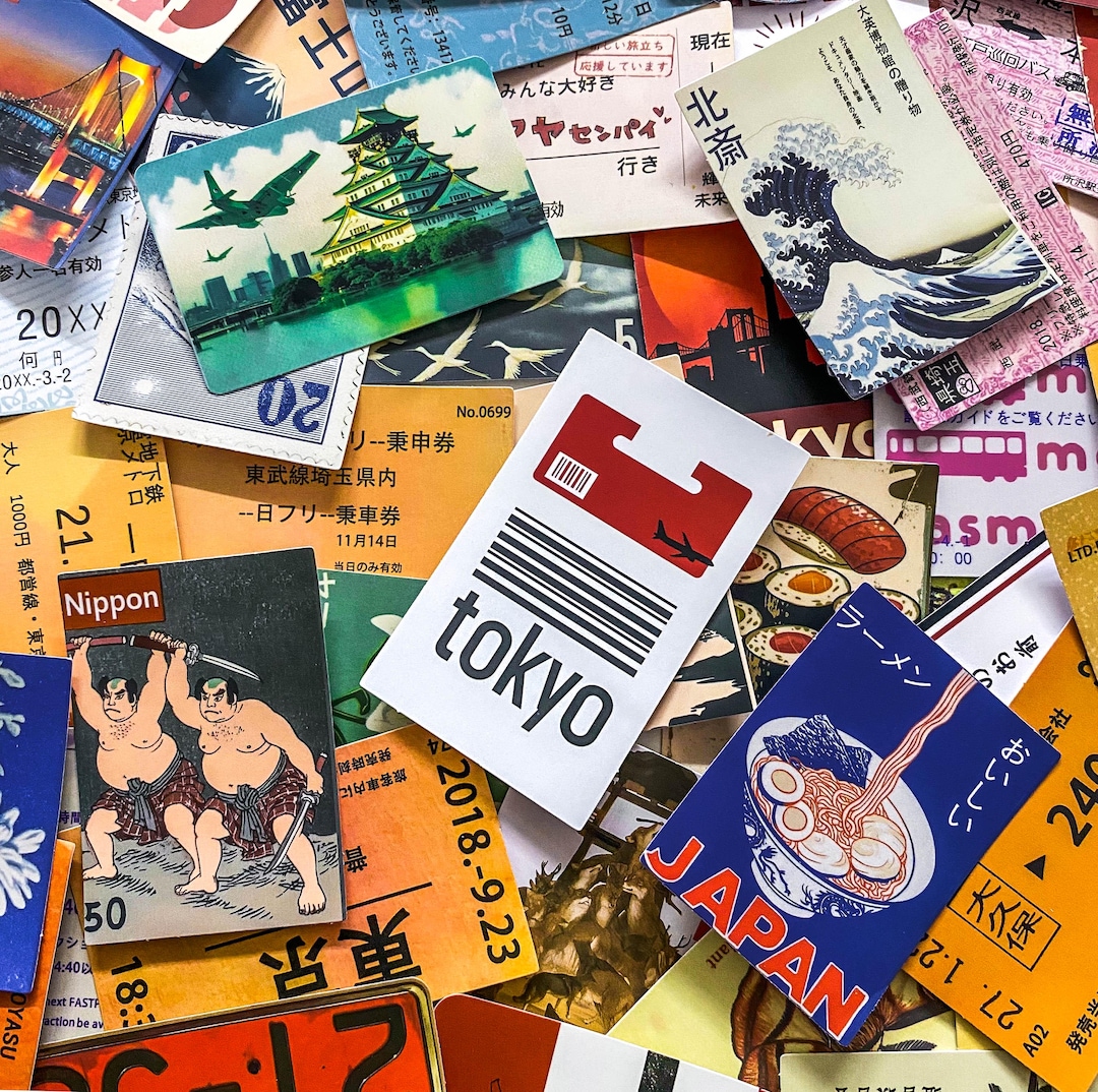 50PCS Japanese Poster Stickers, Bold Kanji Phrase Stickers, Charming ...