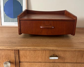 Vintage Danish Teak floating nightstand night drawer