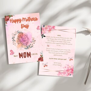 Preciosa tarjeta floral para el Día de la Madre