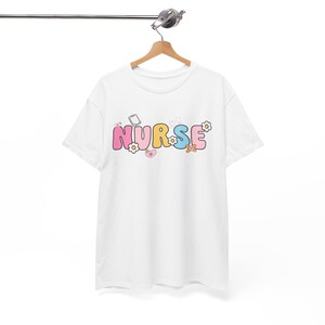 Nurse Cotton Tee - Unisex Medical Scrubs Shirt for Healthcare Workers, Doctor Gift, RN Graduation Present, Hospital Staff Uniform Top, Nurse