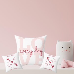 Liebe alltägliches Herzkissen, Valentinstagdekor, romantischer Hauptakzent, Hochzeitsgeschenkidee, herzliches Dekokissen