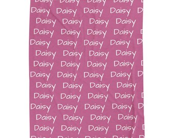 Personalized Name Blanket - Customized Fleece Throw, Monogrammed Sherpa Blanket, Baby Name Bedding, Cozy Personalized Gift, Embroidered Kids
