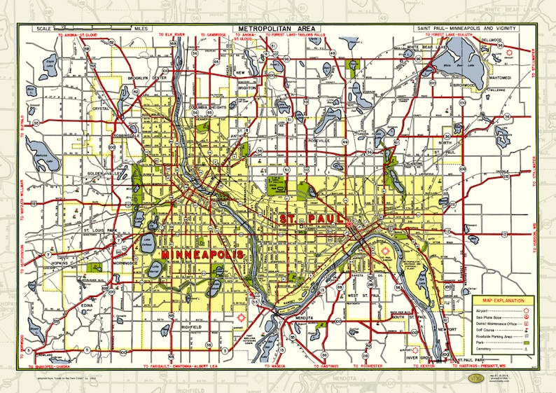 Map Of Twin Cities Metro - Maping Resources
