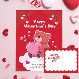 Cartão de Dia dos Namorados em branco para impressão | Cartão Galentines para download instantâneo | Cartão Mon Cheri | Cartão estético fofo para impressão | Download instantâneo