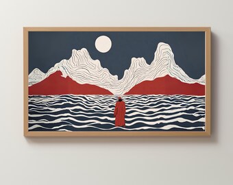 Frame TV Art Digital Download | Jesus Walking On Water | Christian/Biblical Art | Wallpaper