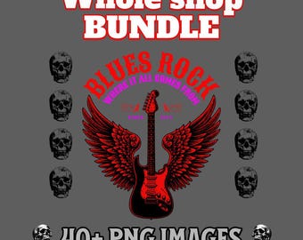 Rockmusik PNG-paket: Hela butikskollektionen (digital nedladdning)