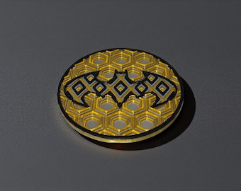 Caped Crusader Hero-Inspired Coaster Set of 4 with Cork Backing & Storage Caddy