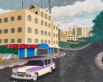 Rambler in the Rain, Ramallah (print)