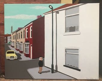 English Seaside Town (print)