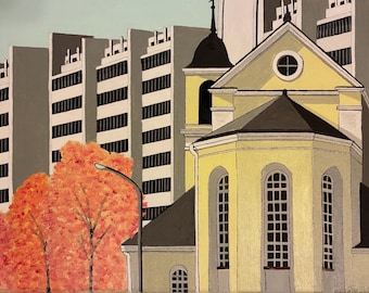 Sts. Peter & Paul Church, Minsk, Belarus (print)