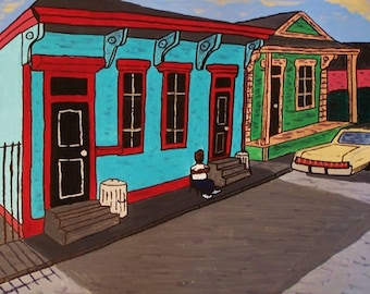 New Orleans Side Street (print)