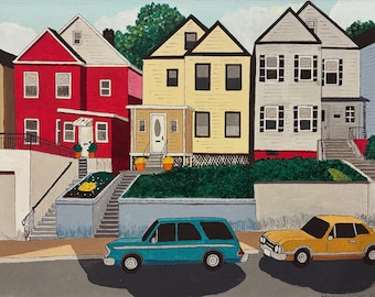 Three Houses, Passaic NJ (print)