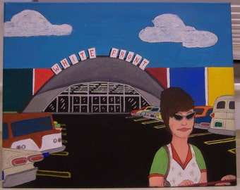 Shopping at the White Front Supermarket, California (print)