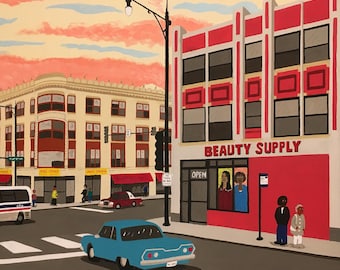 Cottage Grove and 79th Street, Chicago (print)