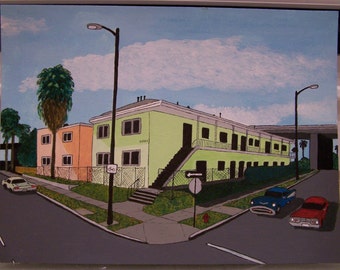 Apartments by the Highway, Los Angeles (print)