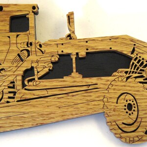 Heavy Equipment Road Grader scroll saw cut handmade, woodworking, wall decor, fretwork image 3