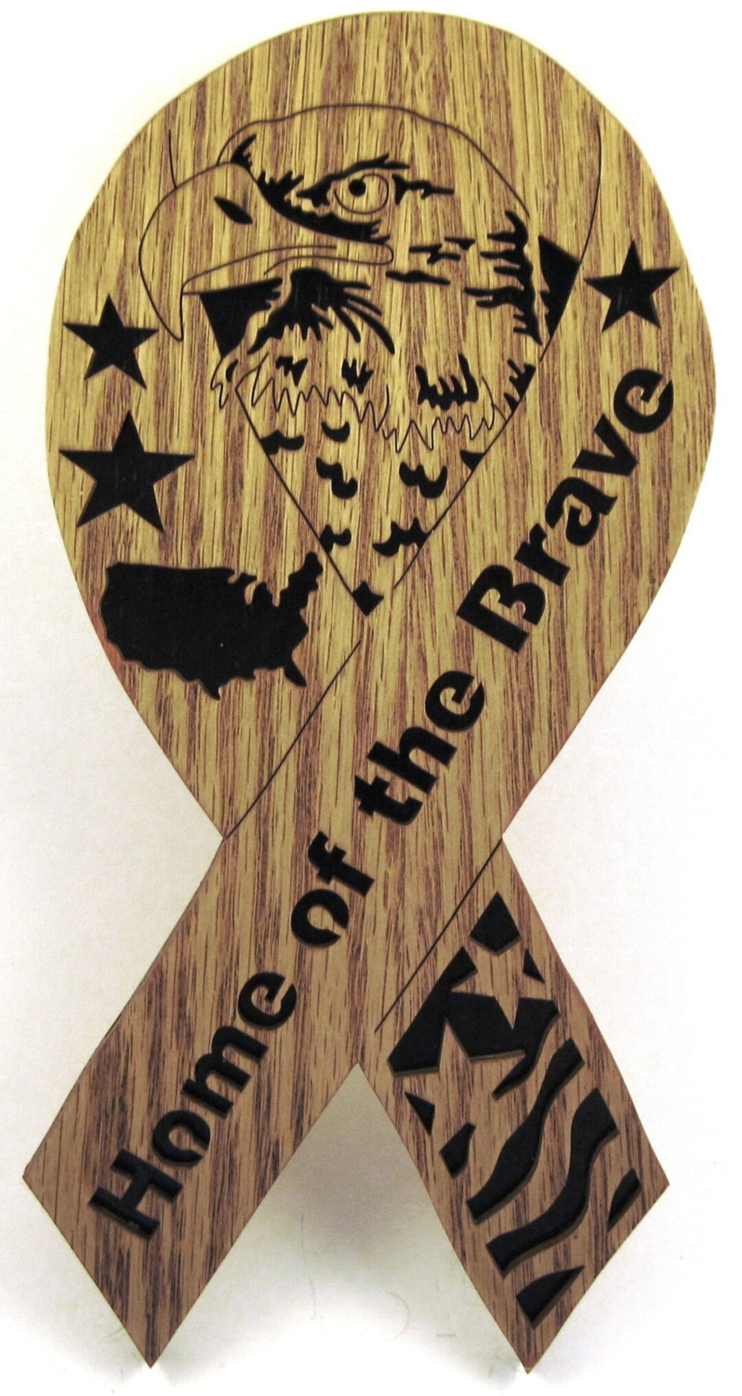 Home of the Brave Ribbon Scroll Saw Cut - Etsy