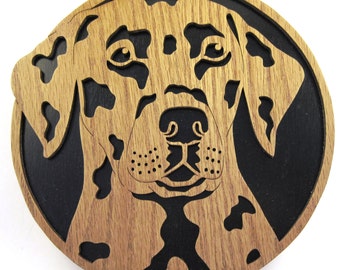 Tenture murale de chien dalmatien, scie à chantourner coupe, chantournage, décor à la maison, travail du bois