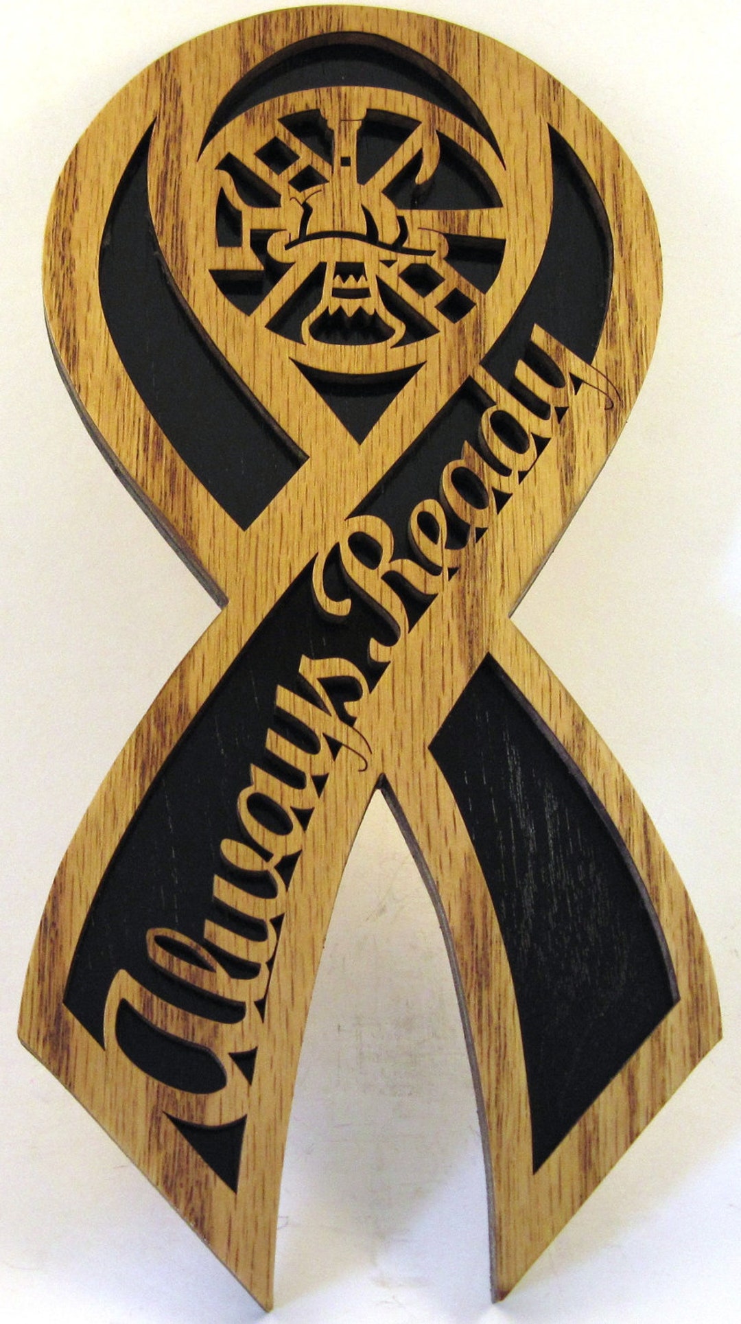 Always Ready Firefighter Ribbon Scroll Saw Cut - Etsy