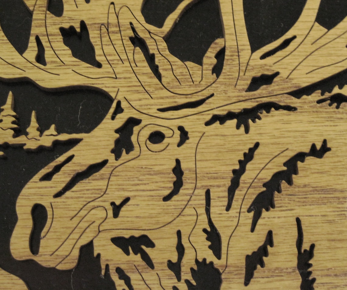 Moose in a Sawblade Scroll Saw Cut Etsy