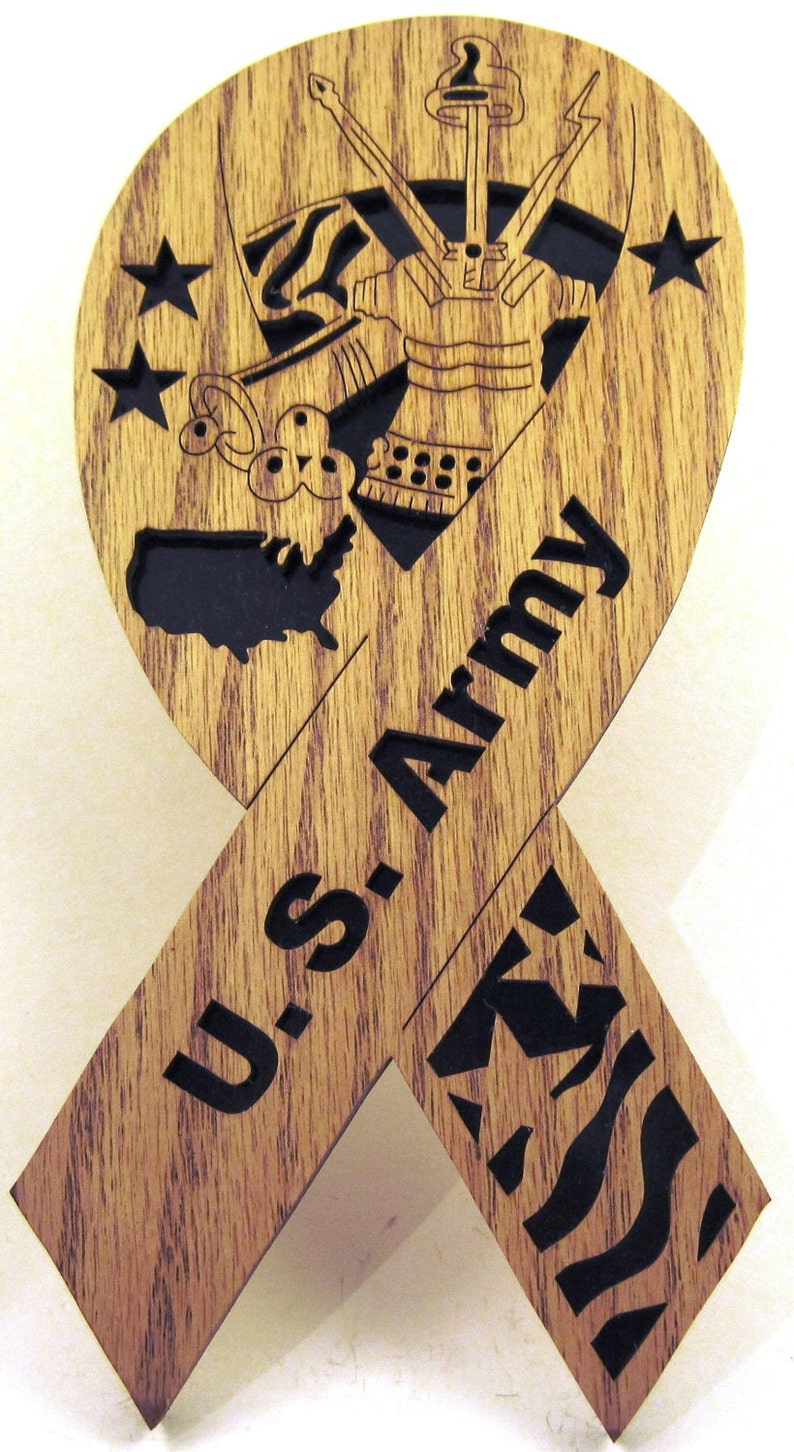 United States Army Ribbon Scroll Saw Cut Etsy