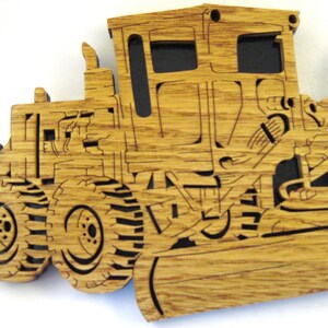 Heavy Equipment Road Grader scroll saw cut handmade, woodworking, wall decor, fretwork image 2