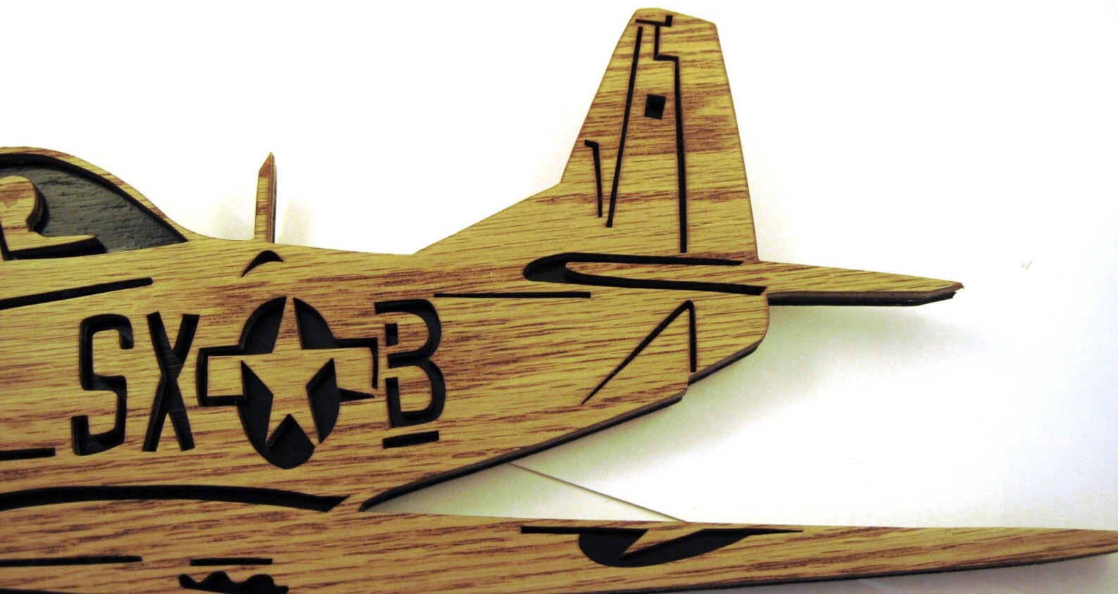 P51 Mustang Airplane Scroll Saw Cut Etsy