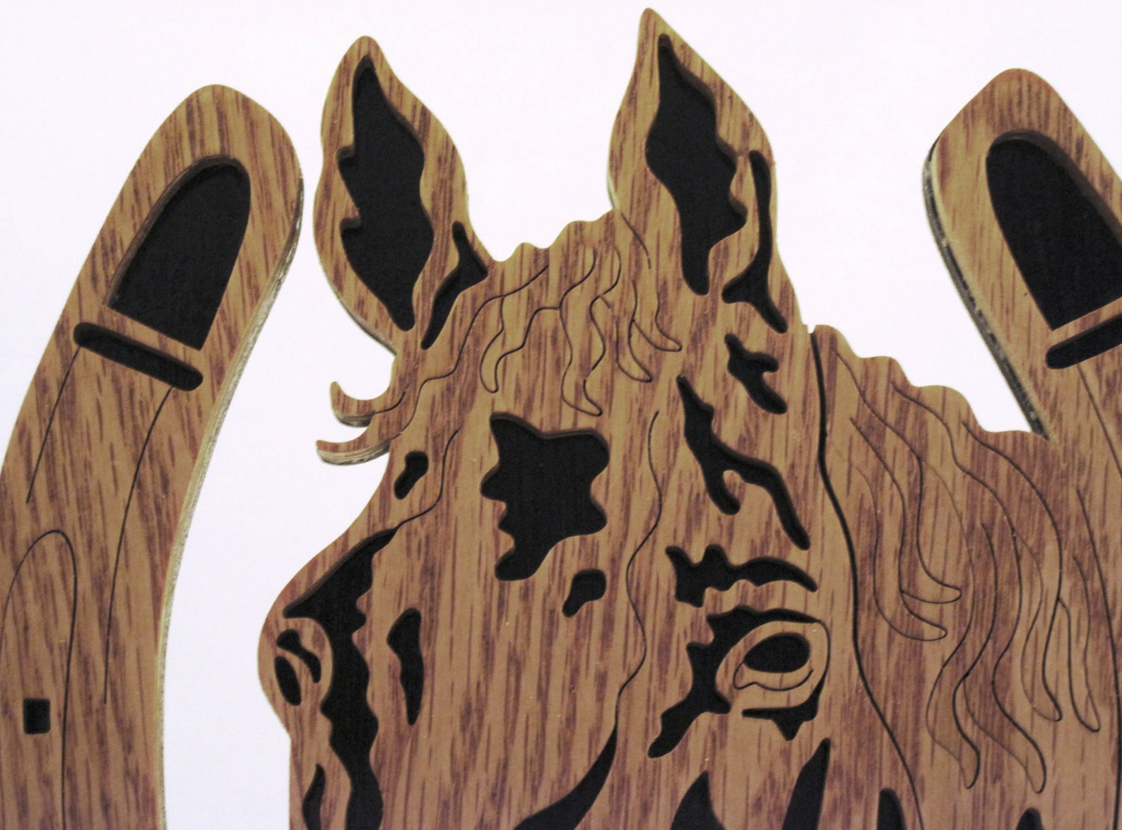 Horse Head in Horseshoe Scroll Saw Cut Etsy