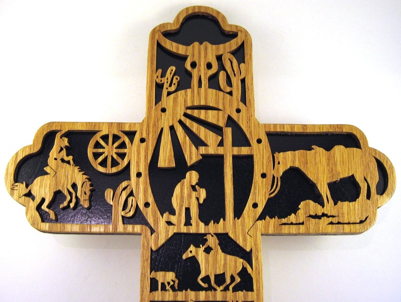Western Themed Cowboy Cross Etsy