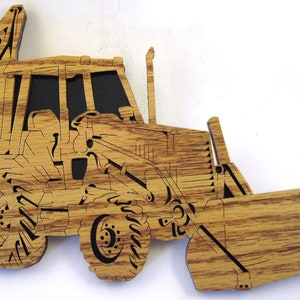 Heavy Equipment Front end loader/Backhoe scroll saw cut handmade