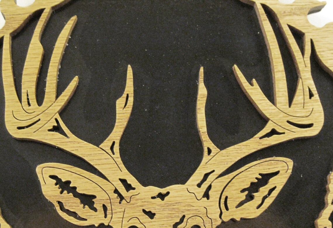 Deer Head in a Sawblade Scroll Saw Cut Etsy