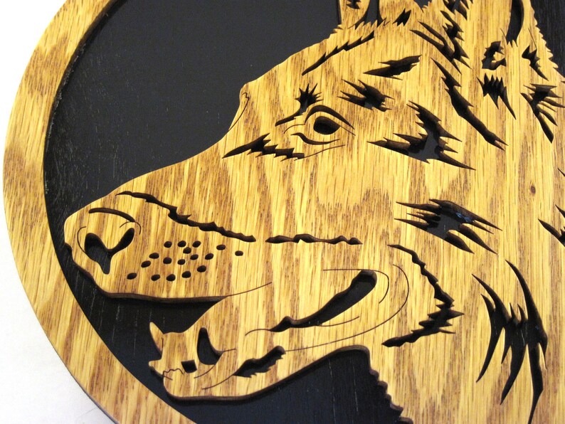 German Shepherd Wall Plaque Scroll Saw Cut Etsy